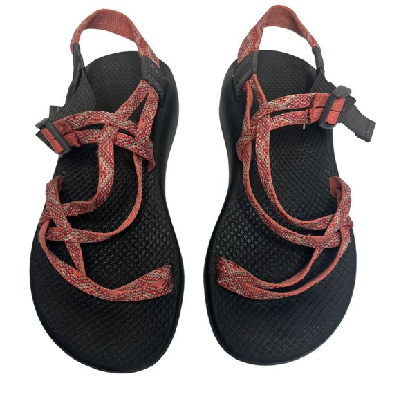 Chaco Women's‎ ZCloud Sport Sandal Orange Gray Size 9 - Picture 2 of 7